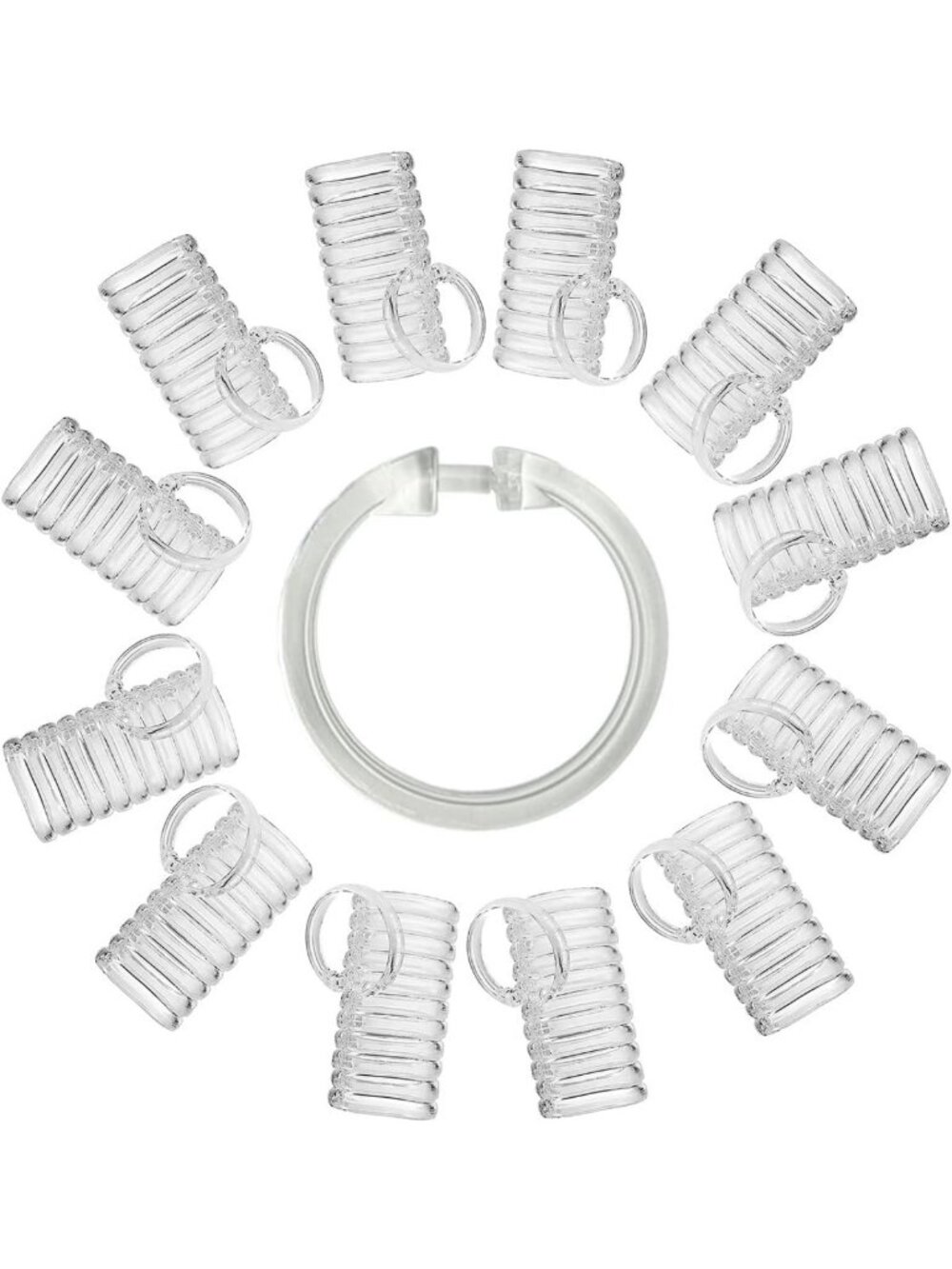 144 PCS Clear Plastic Shower Curtain Rings & Hooks - Durable, Easy Install